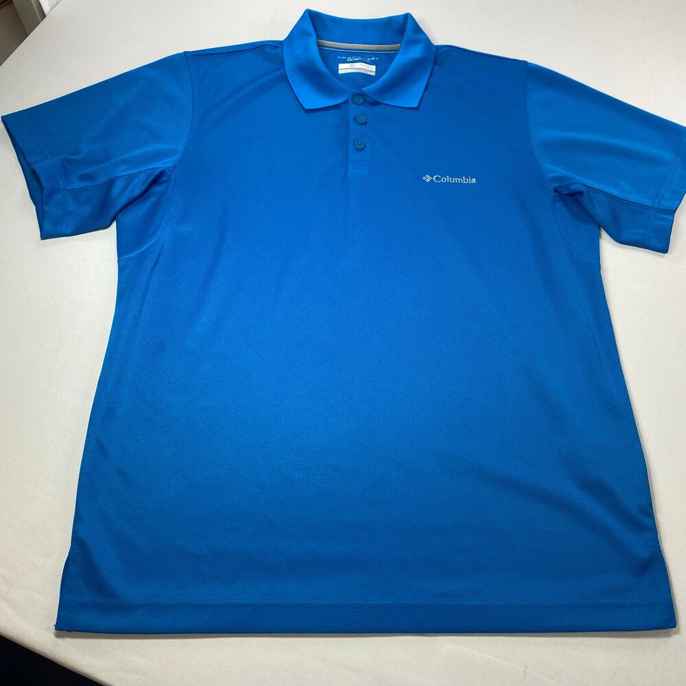 Columbia Omni‑Shade Polo Men’s M Blue – Performance Sun Protection - Picture 2 of 7